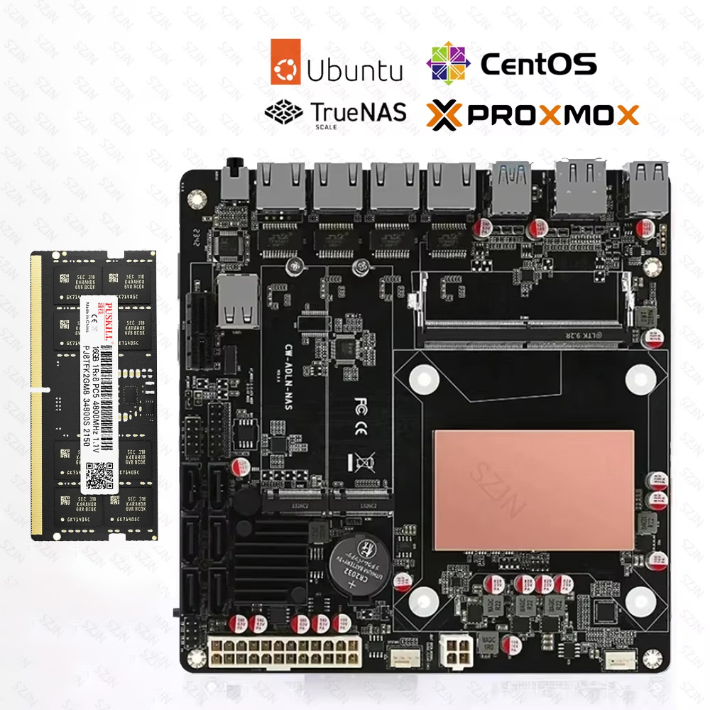 Nas Motherboard 8 Sata Mini Itx - ITX N150 Motherboard Nas Set Alder