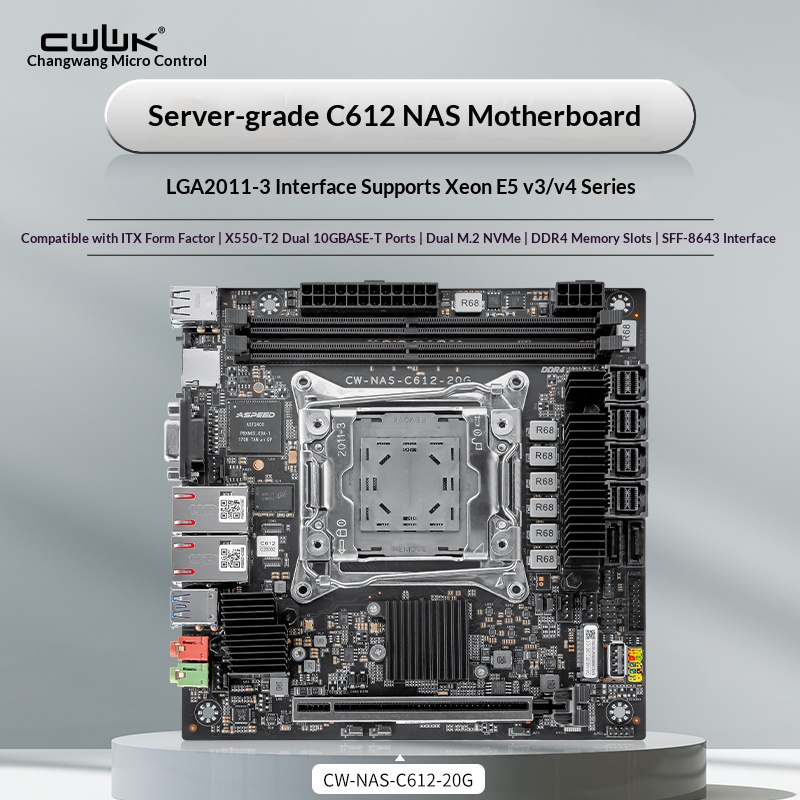 C612 LGA 2011-3 Xeon X99 Mothe - Nas Motherboard 8 Sata Mini Itx recension och pris