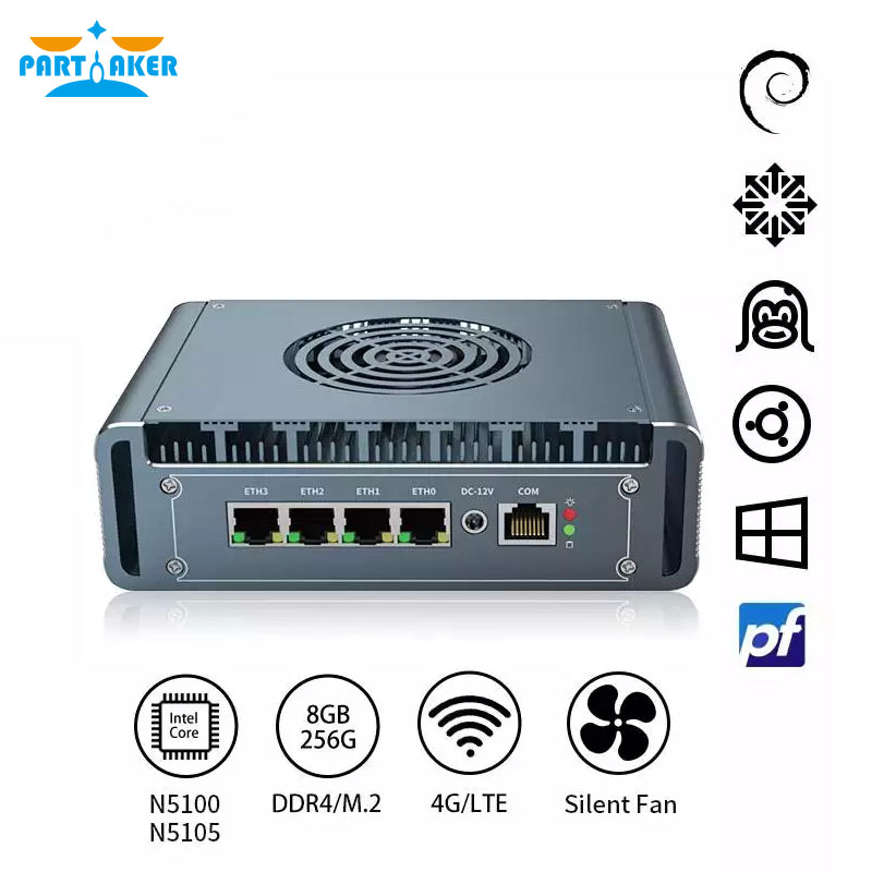 12th Gen Intel I3-1115G4 Fanle - Pfsense Firewall Router 2.5G 4 I226 recension och pris