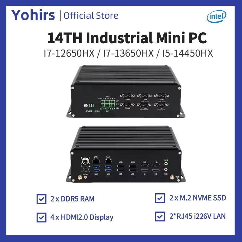 14th Industrial Mini Pc i5-144 - Fanless Industrial Pc Rs485 Core I7 recension och pris