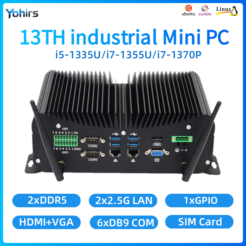 13th Fanless Mini Industrial P - Fanless Industrial Pc Rs485 Core I7 recension och pris