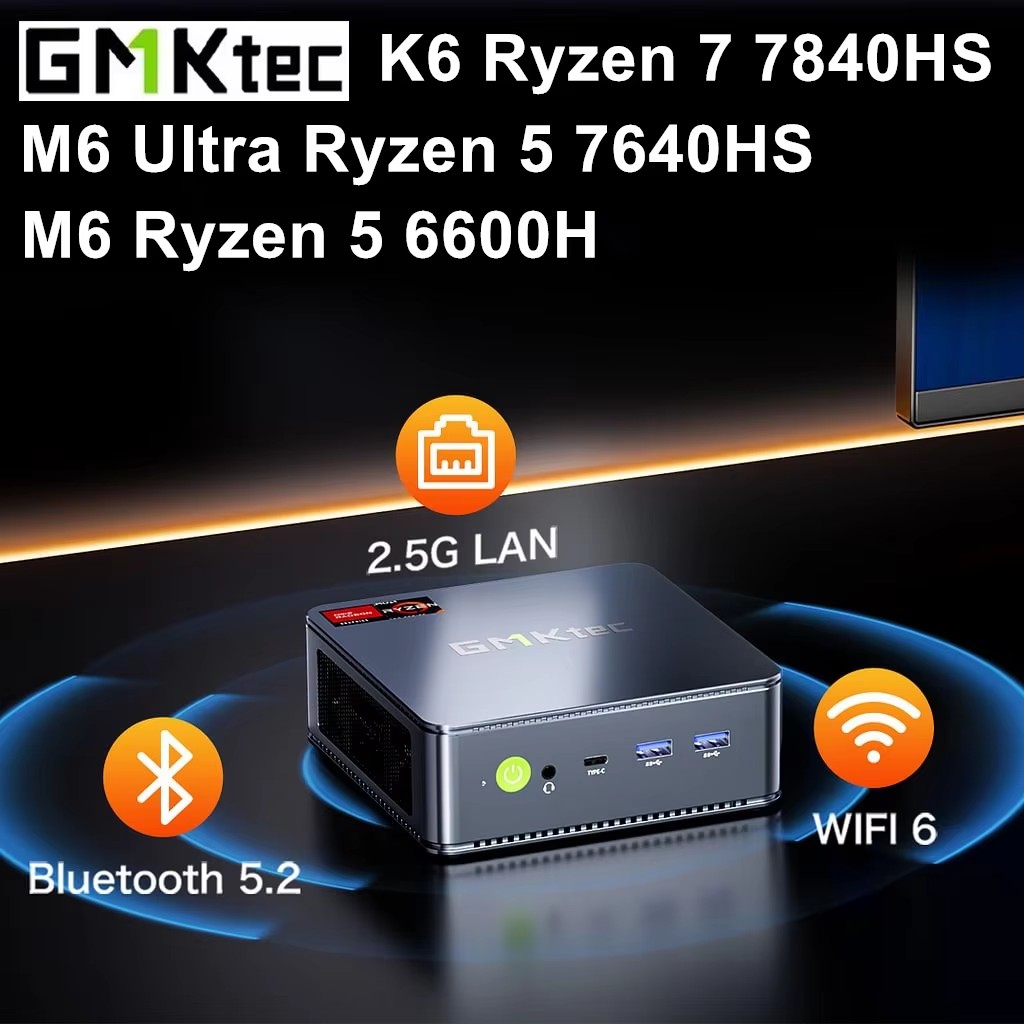 GMKtec Gaming Mini PC K6 M6 Ul - Amd Ryzen 7 7840Hs Mini Pc recension och pris
