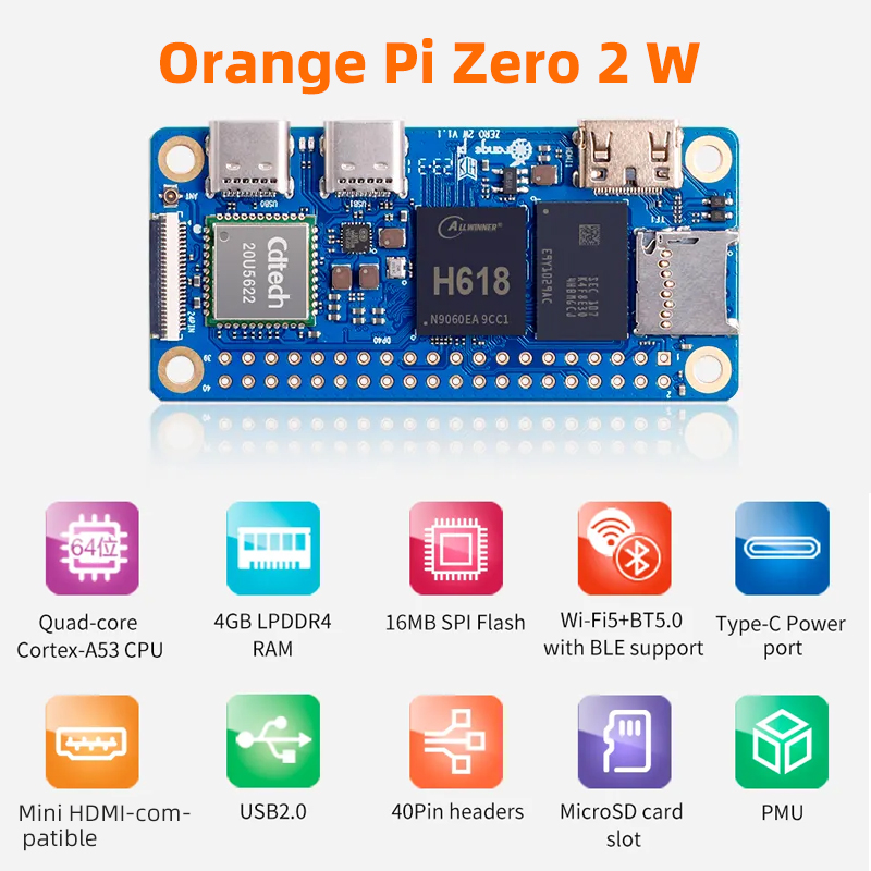 Orange Pi Zero 2W 4GB 2GB 1.5G - Rockchip Rk3588 Development Board recension och pris