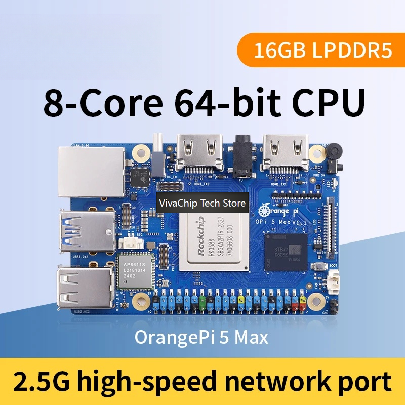 VivaChip TechOrange Pi 5 Max 1 - Rockchip Rk3588 Development Board recension och pris