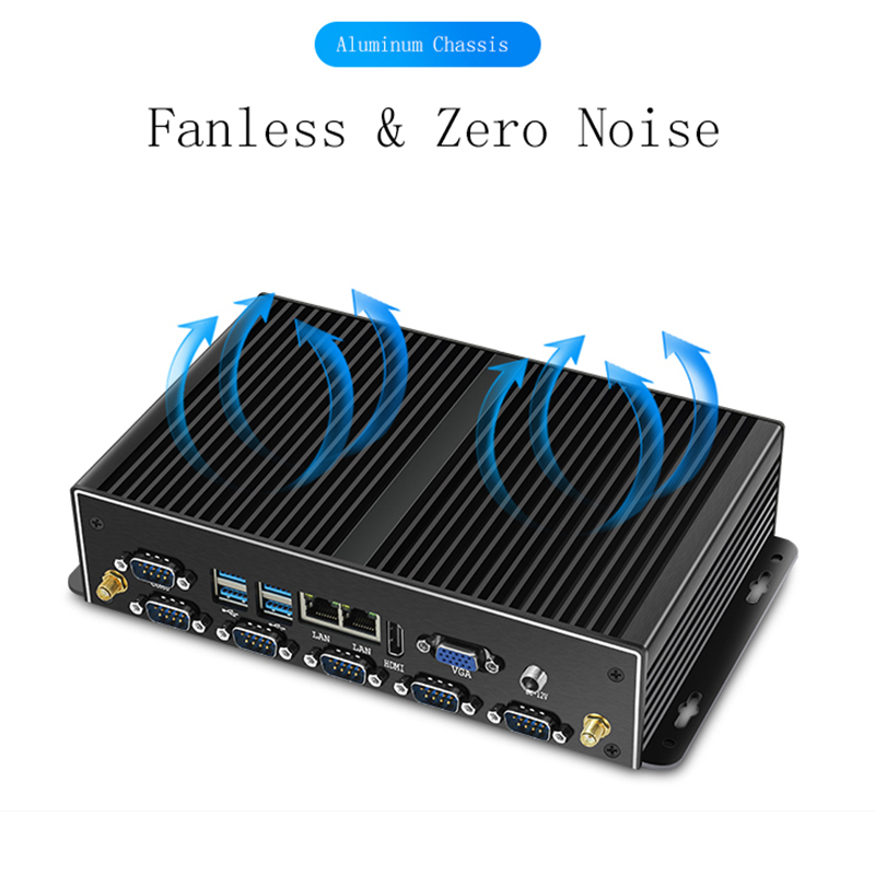 Mini Industrial PC Fanless Dua - Fanless Industrial Pc Rs485 Core I7 recension och pris